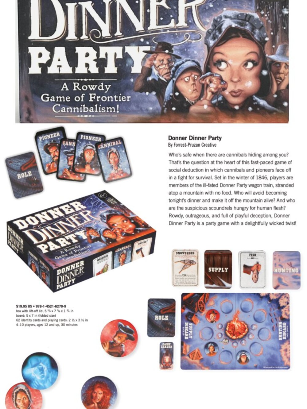 ⭐️ $10 - DONNER DINNER PARTY SOCIAL DEDUCTION + BLUFFING BOARD GAME - Picture 2 of 14